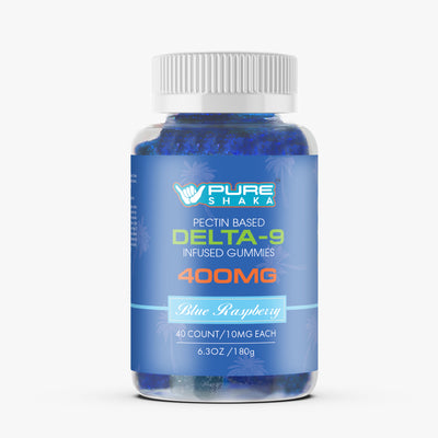 Delta-9 THC Blue Razz Gummies - 400mg Total