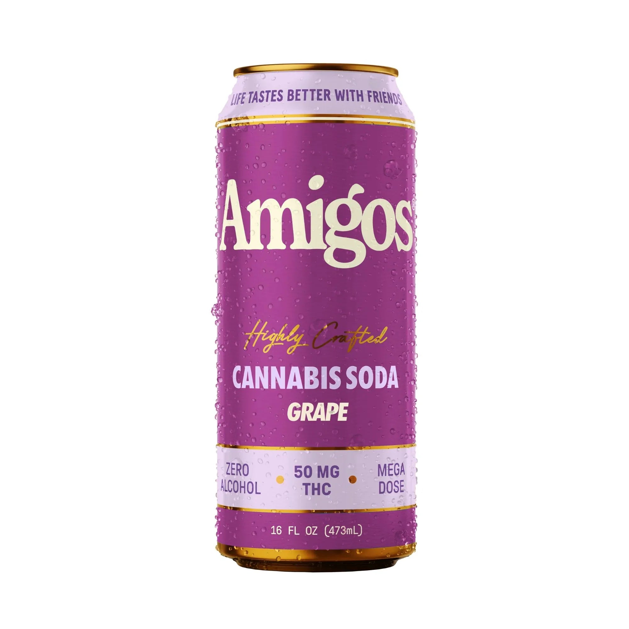 Amigos 50mg THC Beverage Grape can - Edibles