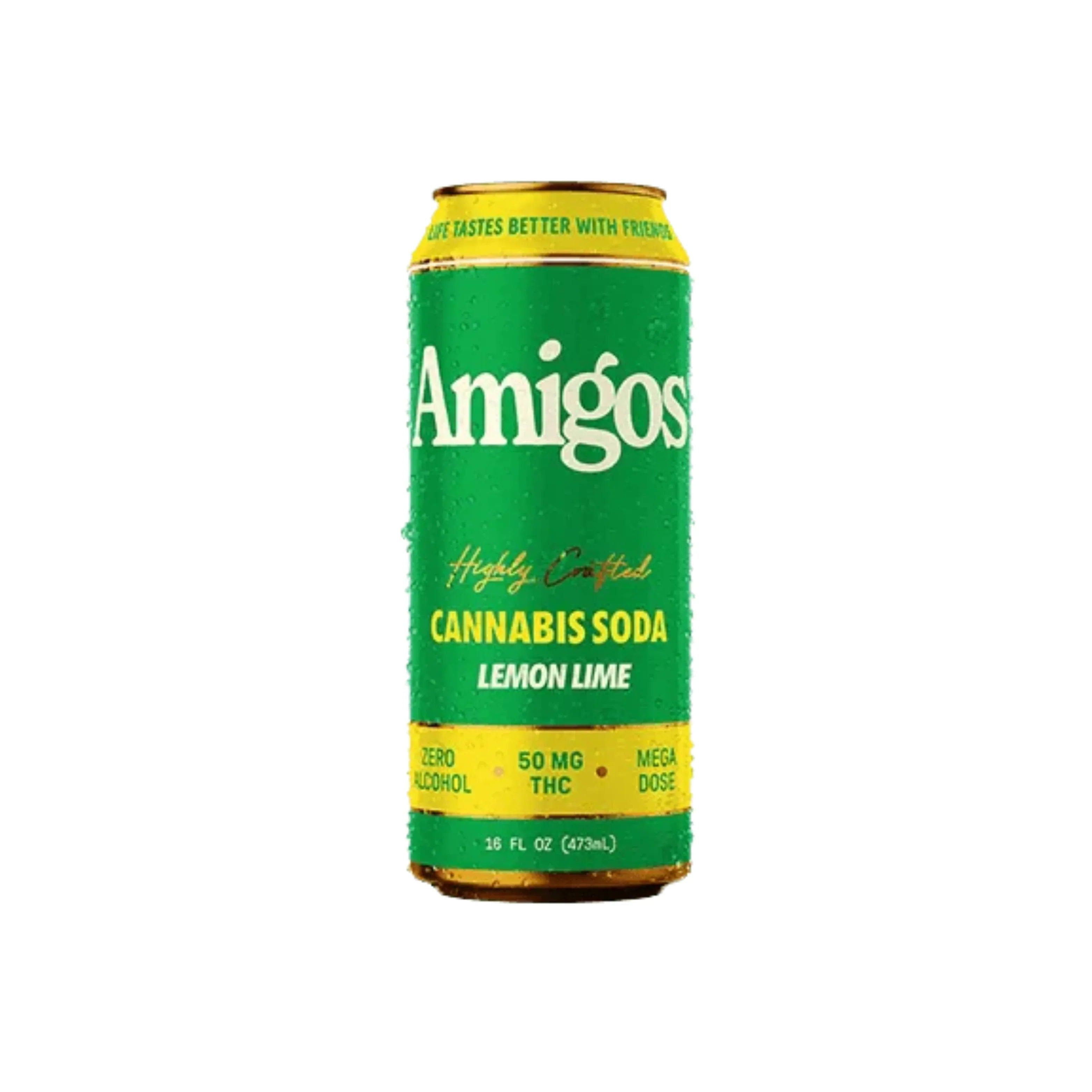 Amigos 50mg THC Beverage Lemon Lime can - Edibles