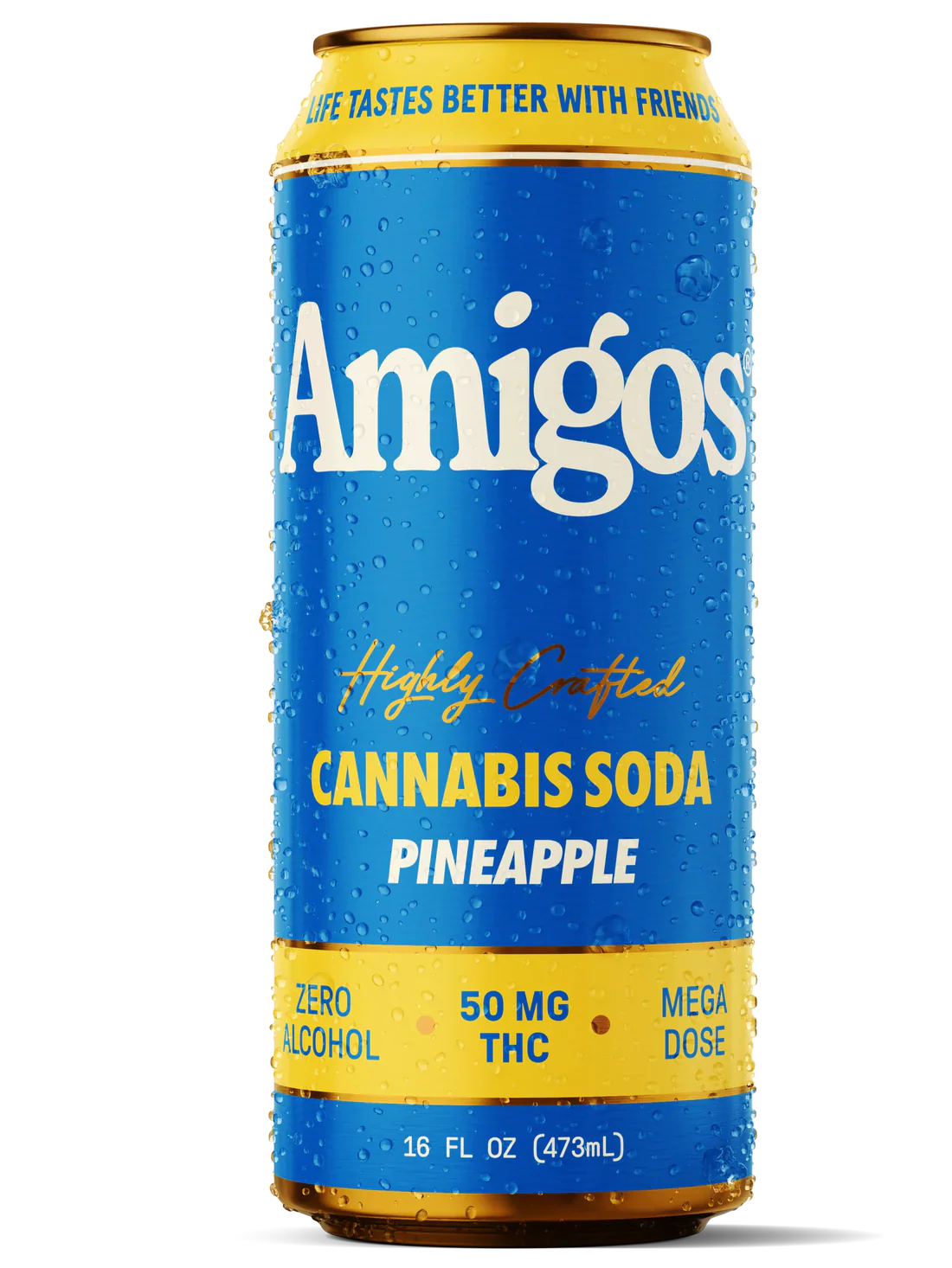 Amigos 50mg THC Beverage Pineapple can - Edibles