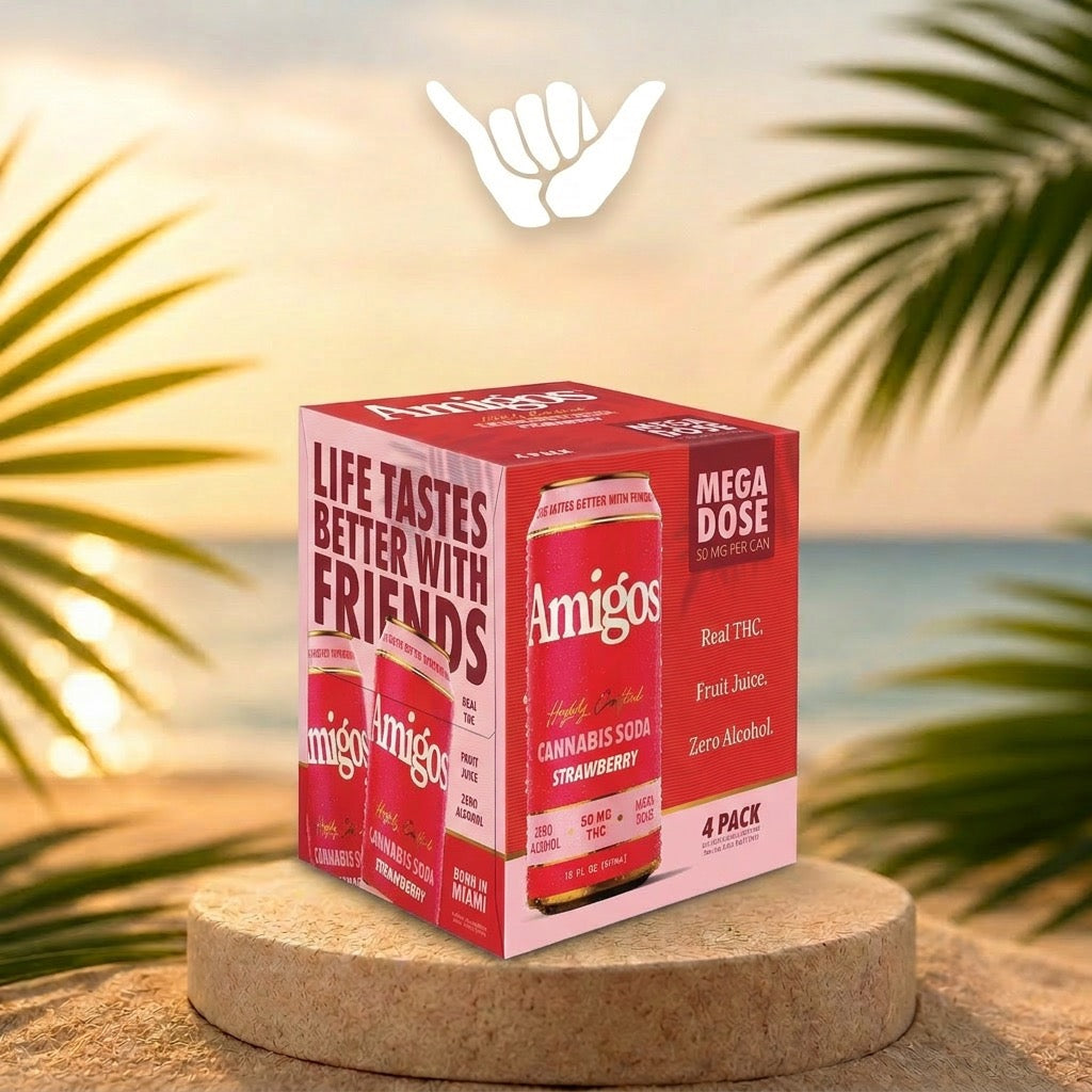 Amigos Strawberry THC Soda | 50mg
