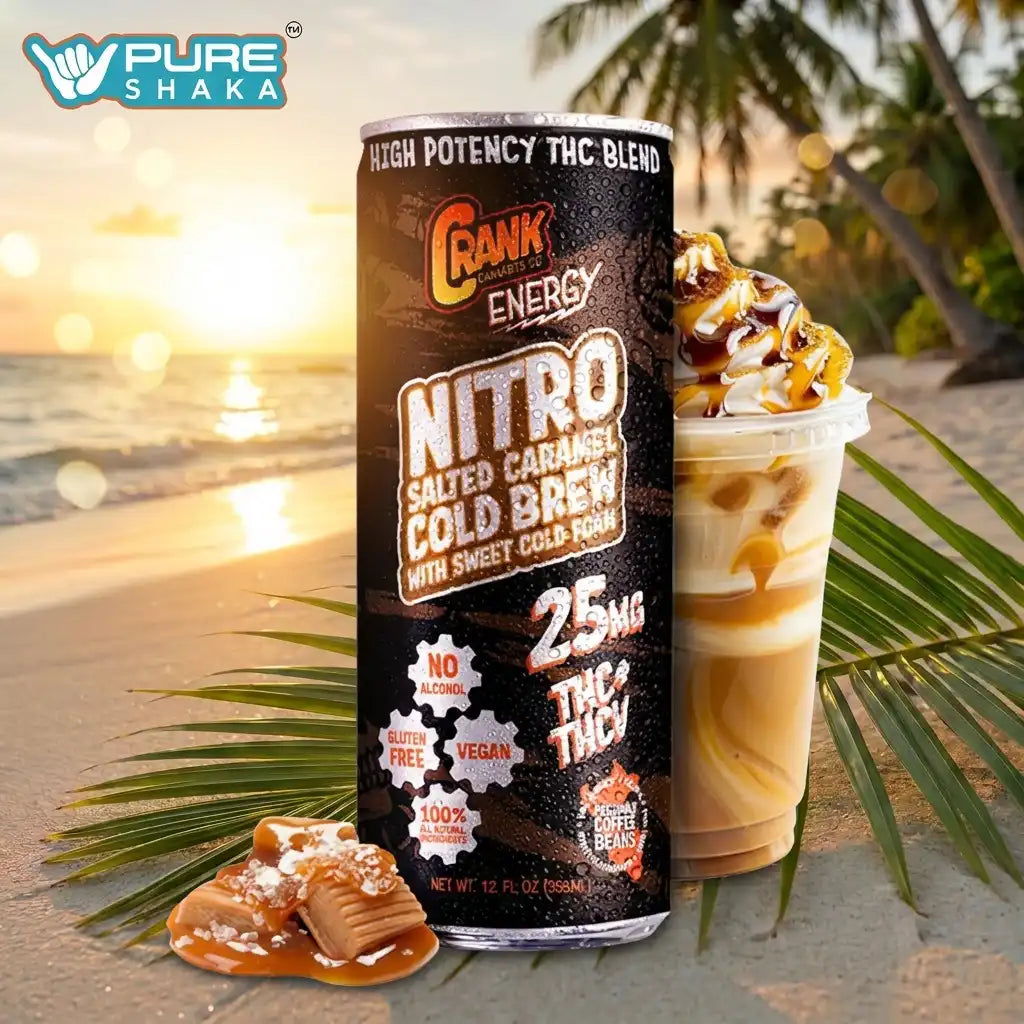 Crank Nitro Salted Caramel Cold Brew THC Drink 25mg can