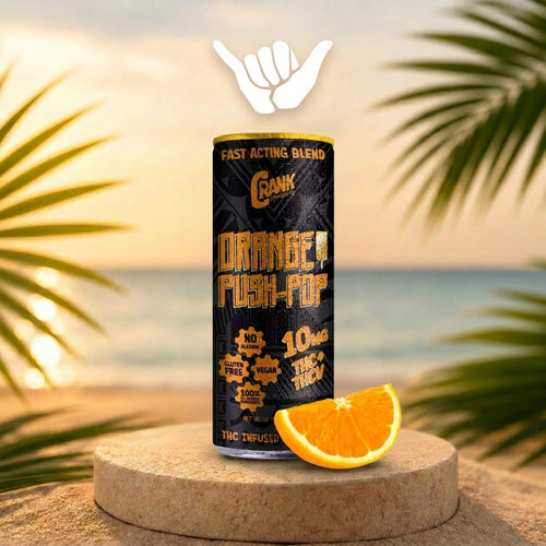 Crank Orange Push Pop THC Drink 10mg can