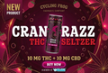Cycling Frog Cran Razz Seltzer 10mg THC 10mg CBD can - Edibles