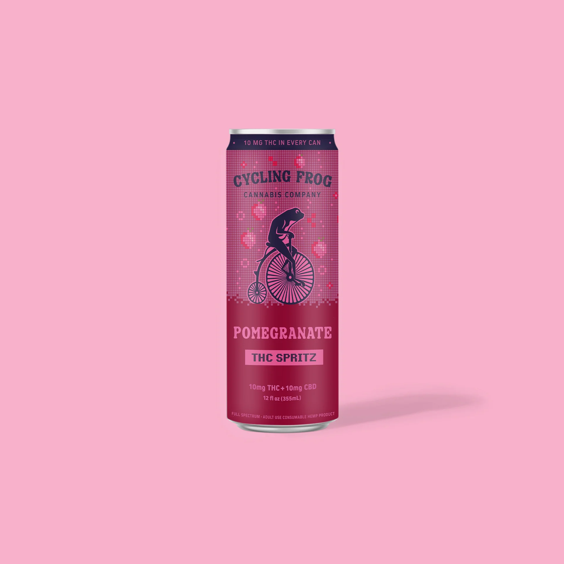 Cycling Frog Pomegranate Spritz 10mg THC 10mg CBD can - Edibles