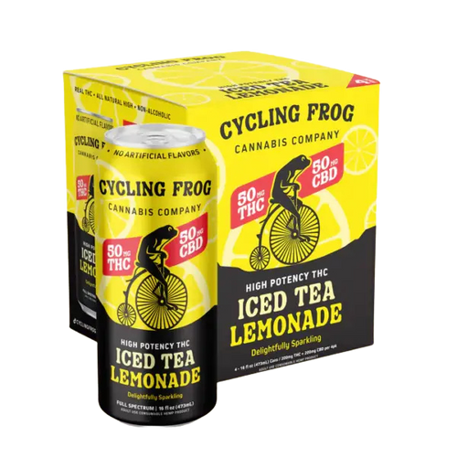 Cycling Frog Iced Tea Lemonade 50mg THC 50mg CBD can - Edibles