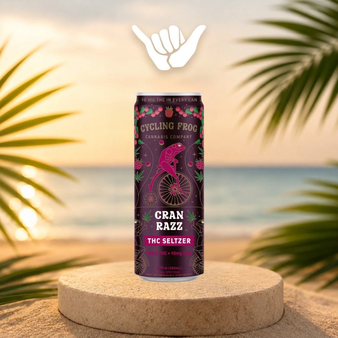 Cycling Frog Cran Razz Seltzer | 10mg THC + 10mg CBD