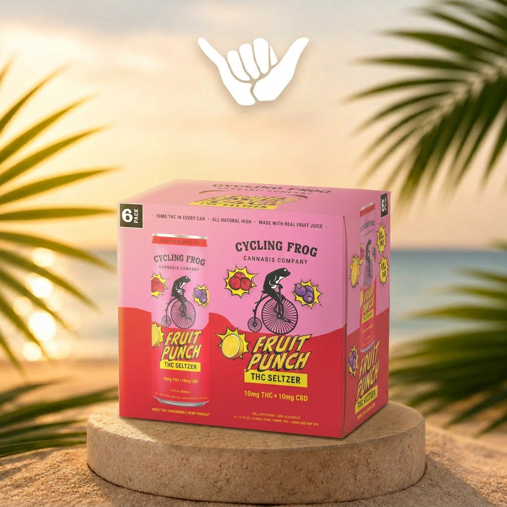 Cycling Frog Fruit Punch Seltzer | 10mg THC + 10mg CBD