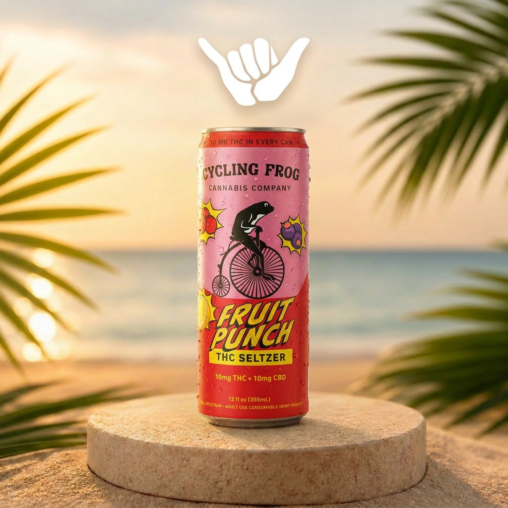Cycling Frog Fruit Punch Seltzer | 10mg THC + 10mg CBD