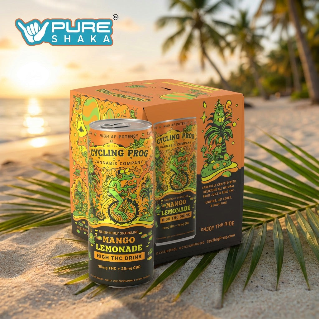 Cycling Frog Mango Lemonade 4-pack with 50mg THC and 25mg CBD