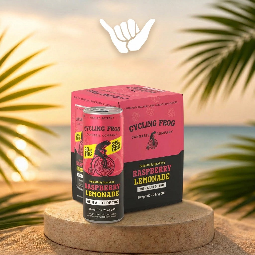 Cycling Frog Raspberry Lemonade | 50mg THC + 50mg CBD