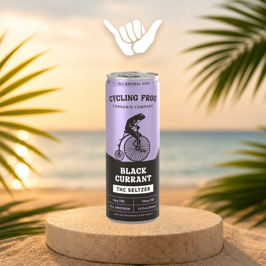 Cycling Frog Black Currant Seltzer | 5mg THC + 10mg CBD
