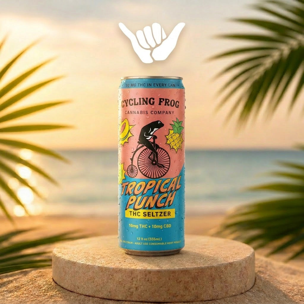 Cycling Frog Tropical Punch Seltzer | 10mg THC + 10mg CBD