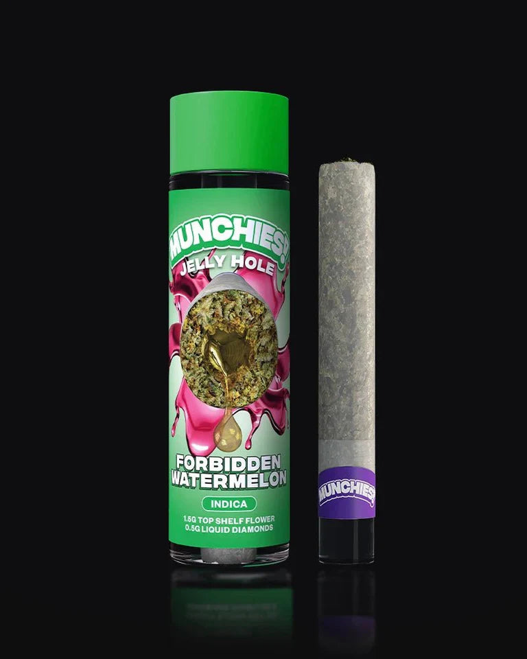Munchies 2G Jelly Hole Pre-Roll Forbidden Watermelon package - Pre-Rolls