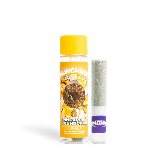 Munchies 2G Jelly Hole Pre-Roll Pineapple Poundcake package - Pre-Rolls