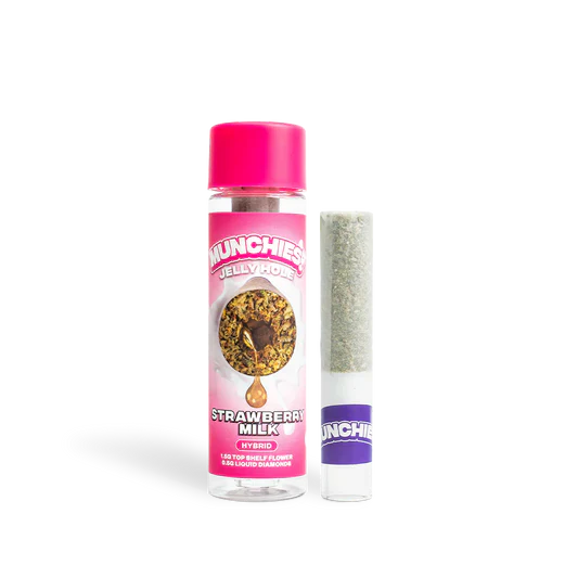 Munchies 2G Jelly Hole Pre-Roll Strawberry Milk package - Pre-Rolls