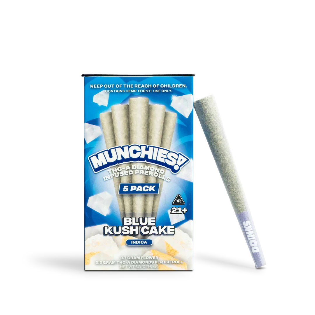 Munchies 5-Pack Pre-Rolls Blue Kush Cake package - Pre-Rolls