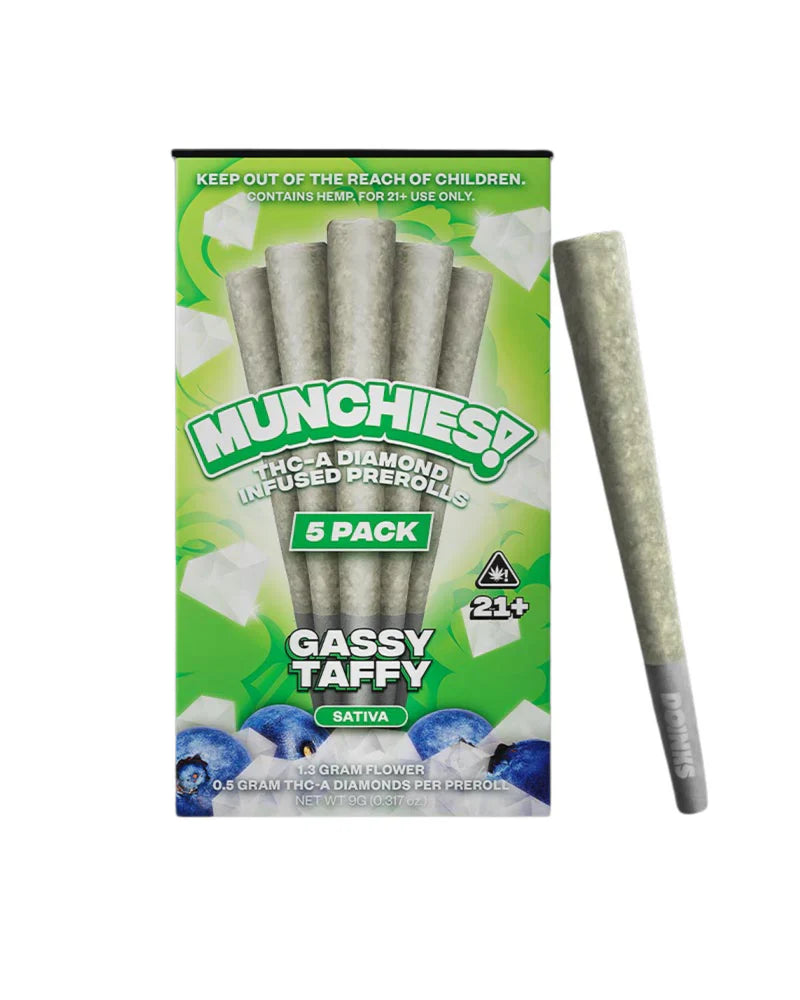 Munchies 5-Pack Pre-Rolls Gassy Taffy package - Pre-Rolls