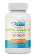 Pure Shaka Nano Delta-9 THC Mango Gummies 400mg jar - Edibles