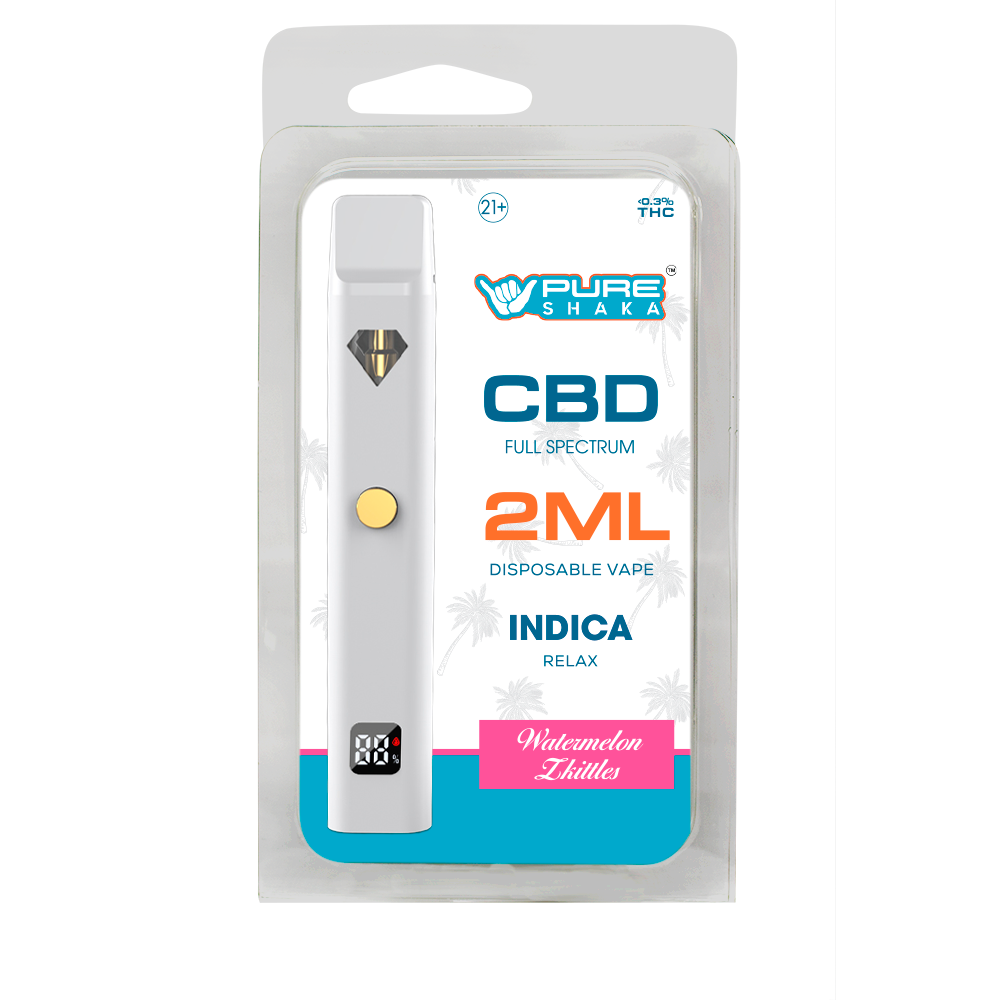 Pure Shaka Full Spectrum CBD Disposable Vape 2G device - CBD Vape