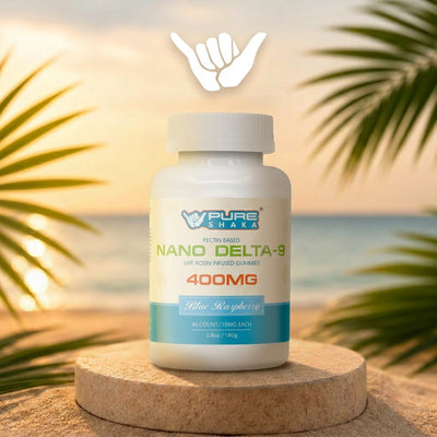Pure Shaka Nano Delta-9 THC Blue Razz Gummies | 400mg Total