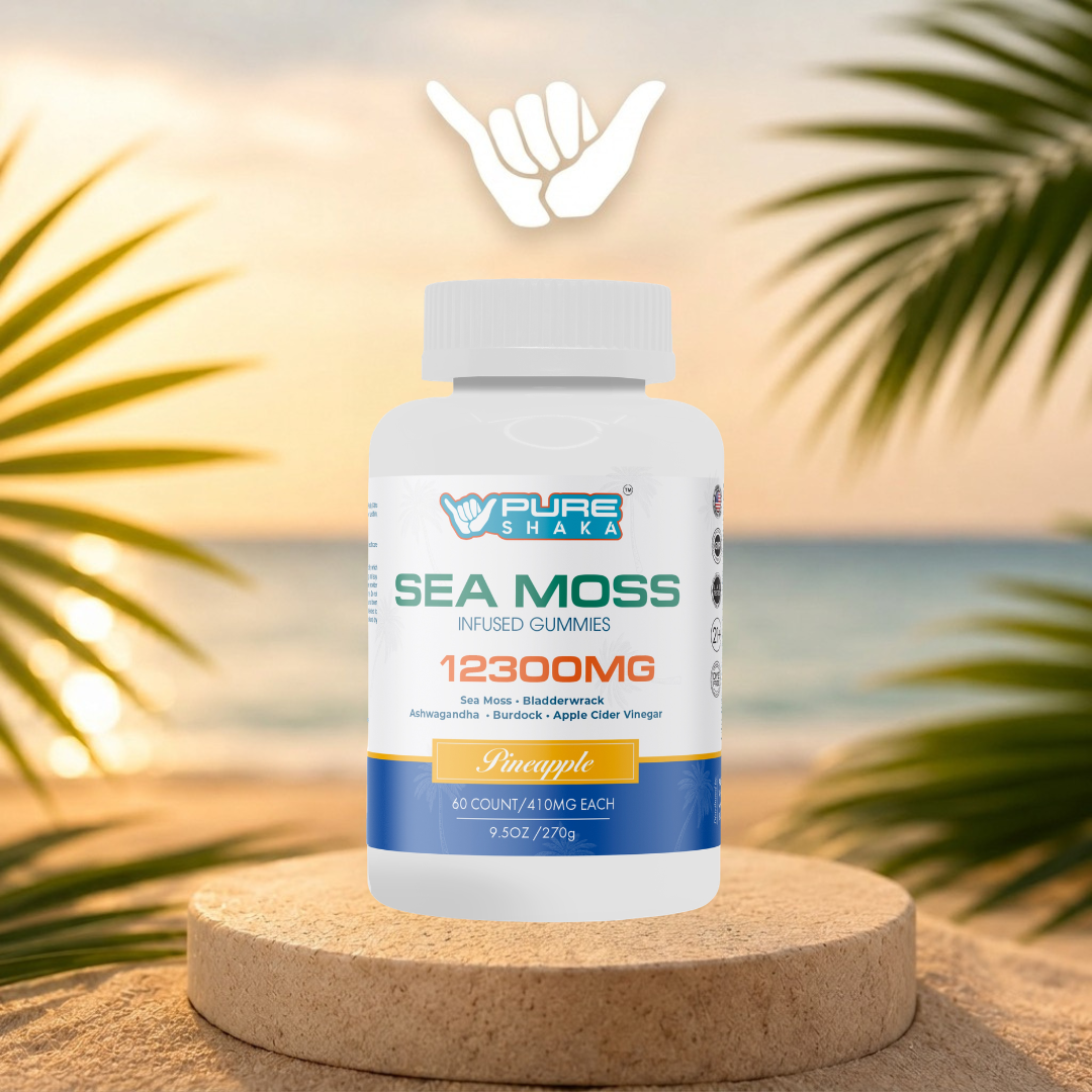 Pure Shaka Sea Moss Daily Mineral Gummies Pineapple package