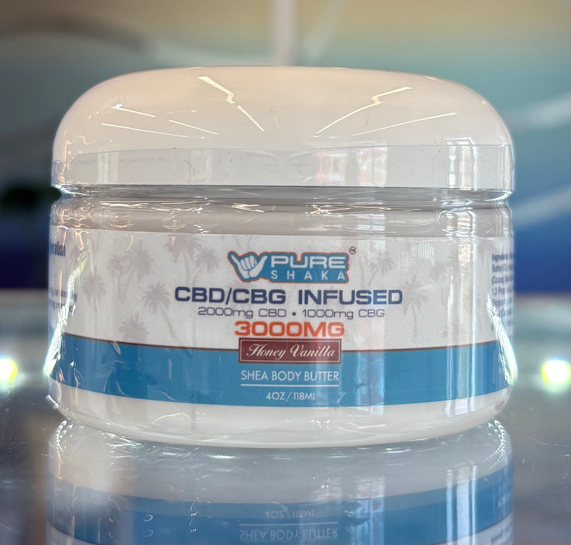 Pure Shaka 3000mg CBD CBG Shea Butter Topical - Honey Vanilla Scent