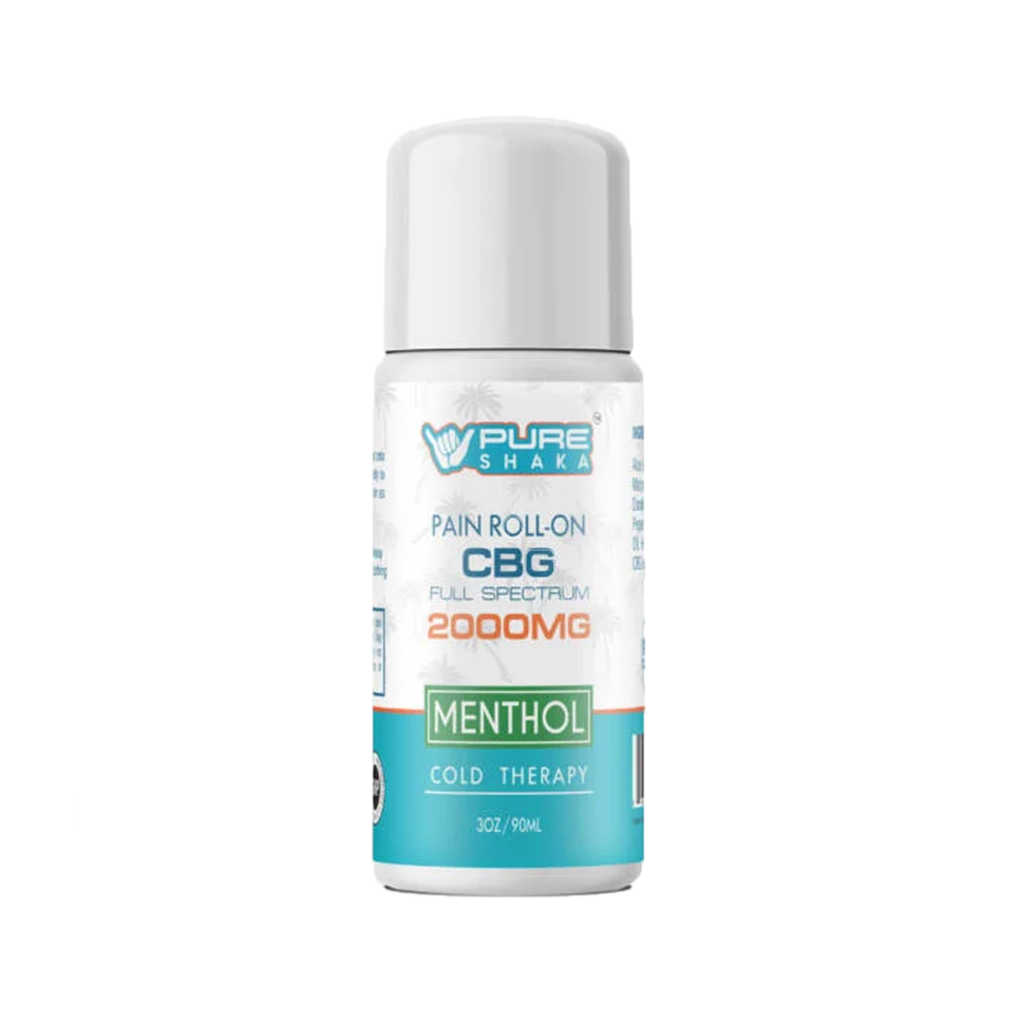 Pure Shaka CBD CBG Roll-On Gel 2000mg bottle - Topical