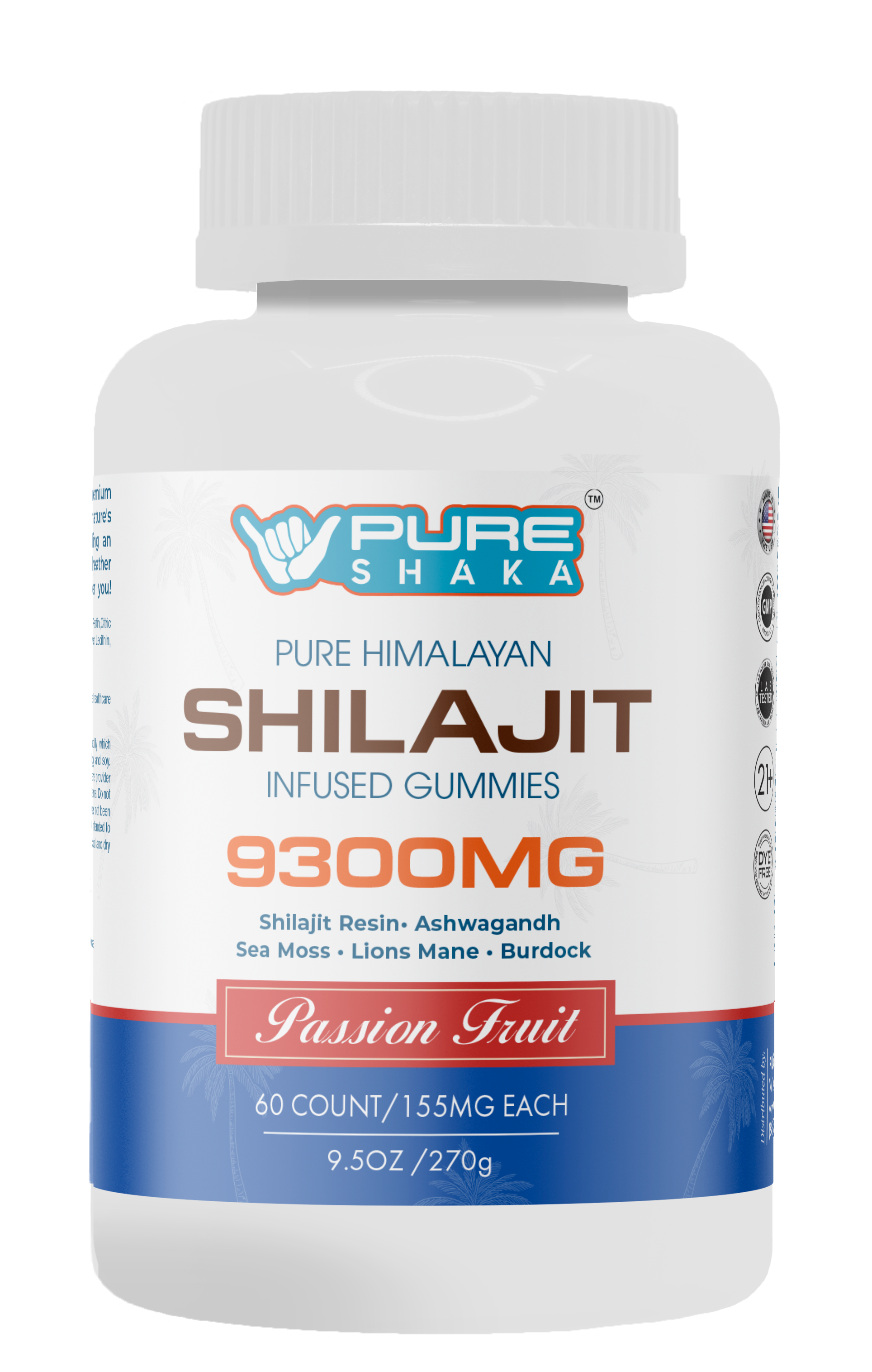 Shilajit Adaptogen Performance Gummies Passion Fruit package - Wellness