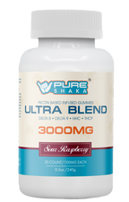 Pure Shaka Ultra Blend THC Gummies 3000mg Sour Raspberry jar
