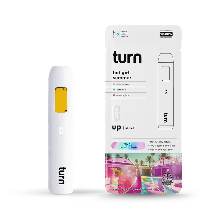 Turn THCa Disposable Vape 2G Hot Girl Summer device - Sativa Vape