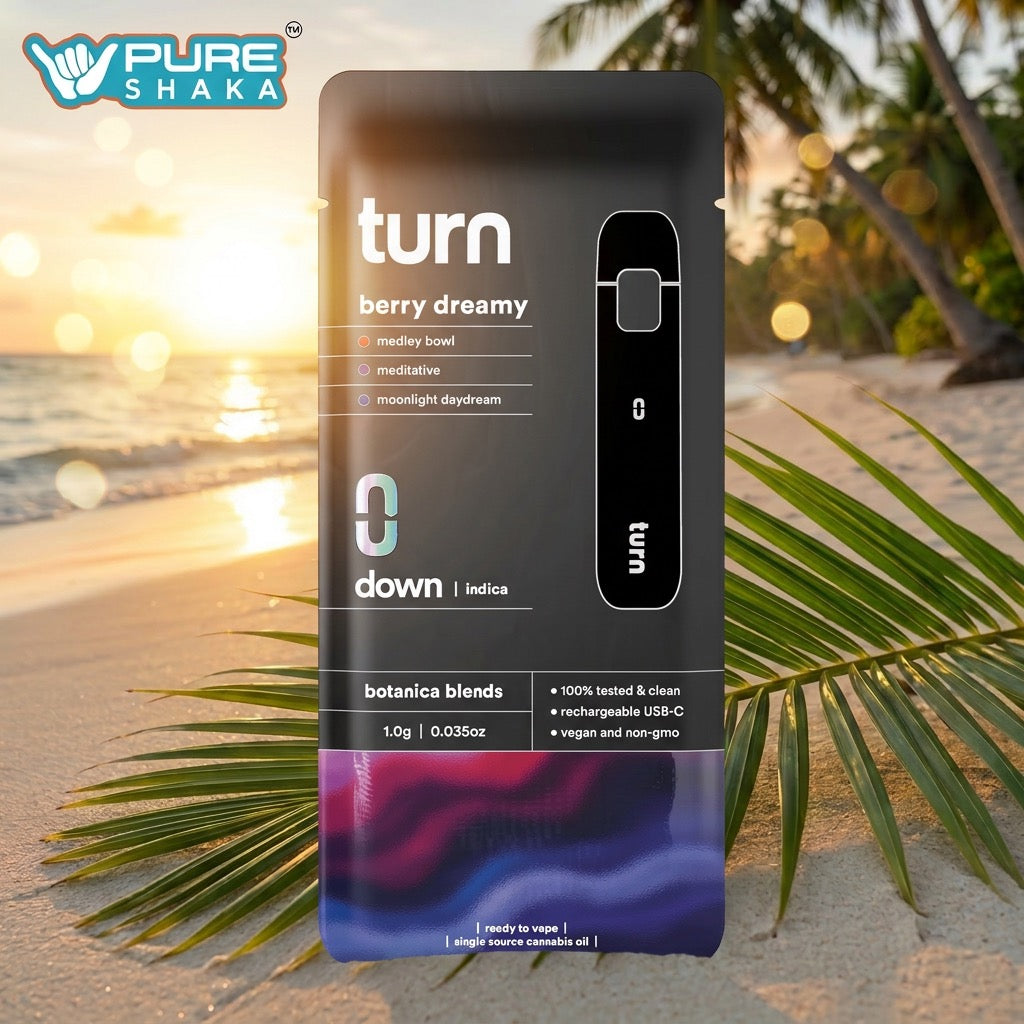 Turn 2G THCa Disposable Vape Berry Dreamy indica front package