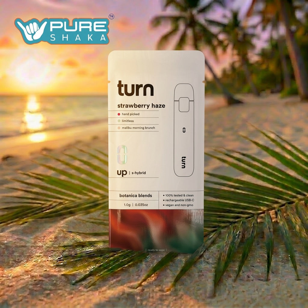 Turn 2G THCa Disposable Vape Strawberry Haze sativa hybrid front package