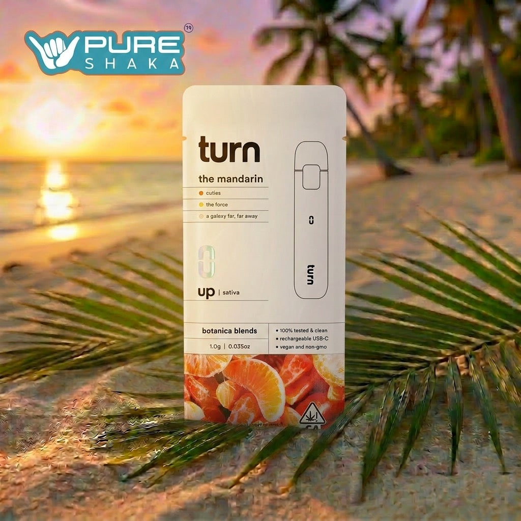Turn 2G THCa Disposable Vape The Mandarin sativa front package