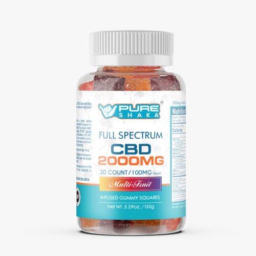 Pure Shaka Full Spectrum CBD Gummies 2000mg