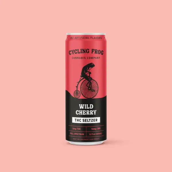 Cycling Frog 5mg THC & 10mg CBD/ Wild Cherry Seltzer - Image 3
